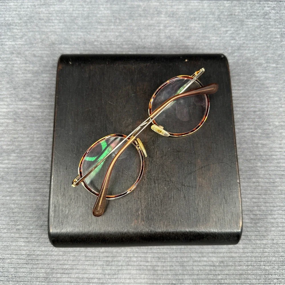 Lafont Issy & La Clic 006 Round Tortoise Gold Eyeglasses Frame Y2k